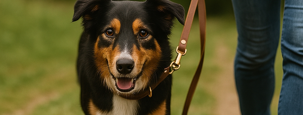 Hund an der Leine beim Begegnungstraining in München – Sensitiv Dogwork Hundetraining